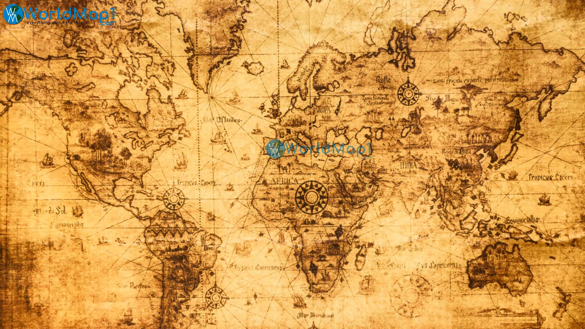 Dünya Ülkeleri Antik Haritası